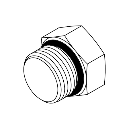 Hydraulic Fitting-Steel24MOR HEX HEAD PLUG-SOLID